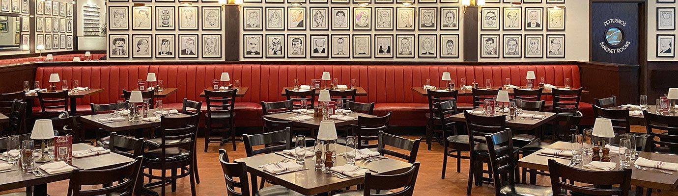 empty tables inside of a restaurant