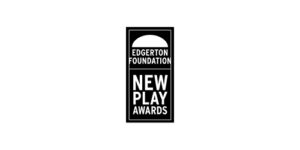 Logo of the Edgerton Foundation New Play Awards, featuring the award name in bold white text on a black rectangular background.