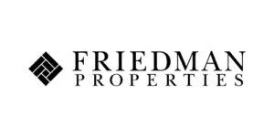 Friedman Properties logo with a black geometric square design to the left of the company name in uppercase letters.