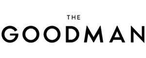 The word "THE GOODMAN" is displayed in bold, black, uppercase letters on a light background.