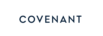 The word "COVENANT" is displayed in bold, uppercase, dark blue letters on a light gray background.