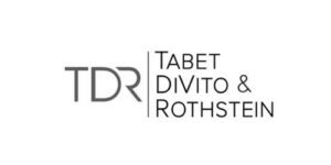 Logo with the letters "TDR" to the left and the names "Tabet DiVito & Rothstein" stacked vertically to the right.