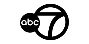 Black and white ABC 7 logo featuring the letters "abc" inside a circle overlapping a large number 7 enclosed in a partial circle.