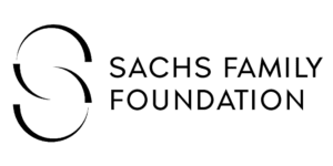 Logo of Sachs Family Foundation featuring a stylized "S" graphic on the left and the foundation’s name in bold uppercase letters on the right.