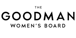 The logo for The Goodman Women’s Board, featuring bold black text on a white background.