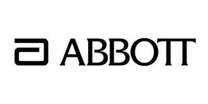 The Abbott logo features a stylized lowercase "a" symbol on the left, followed by the word "ABBOTT" in bold, uppercase letters.