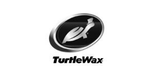 Turtle Wax logo featuring a stylized turtle inside a black and silver oval above the bold text "TurtleWax.