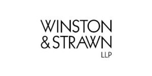 The image shows the Winston & Strawn LLP logo with the firm's name in bold, uppercase letters on a white background.