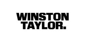 The image displays the name "WINSTON TAYLOR." in bold, black, uppercase letters on a white background.
