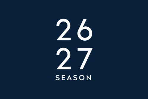 White numbers "26" above "27" with the word "Season" below them, all centered on a dark blue background.