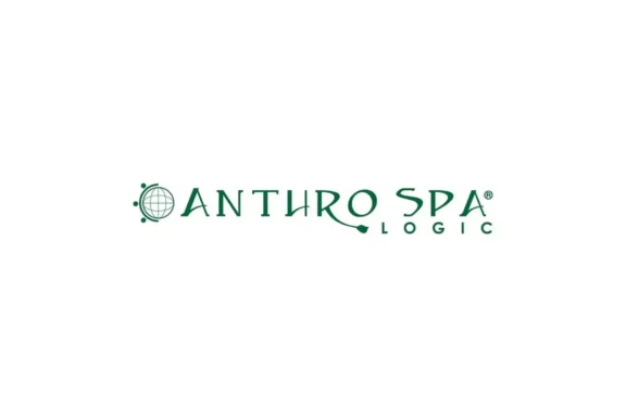 Anthro Spa Logic logo with a green globe icon on the left and green text on a white background.