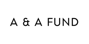 Text logo reading "A & A FUND" in black capital letters on a white background.