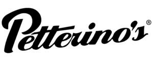 Black script logo reading "Petterino's" on a white background.