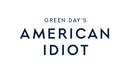 Text reads "Green Day's American Idiot" in a plain sans-serif font on a black background.