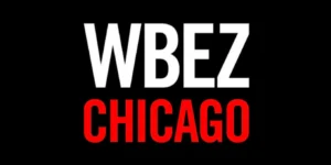 WBEZ Chicago logo with “WBEZ” in white above “CHICAGO” in red, both set against a black background.