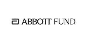 Abbott Fund logo with stylized “a” icon on the left and the words “Abbott Fund” in black capital letters on a white background.