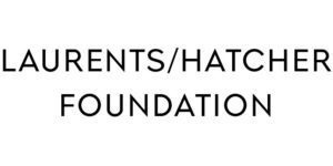 Text reads “Laurents/Hatcher Foundation” in bold, black, all-capital letters on a white background.