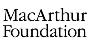Black text on a white background reads “MacArthur Foundation” in large, serif font.