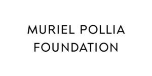 Black text on a white background reads “Muriel Pollia Foundation” in uppercase letters, centered on the image.